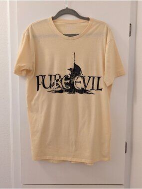 Pure Evil Graphic Tee By LuLaRoe Yellow Medium 100% Cotton T-Shirt With Disney's